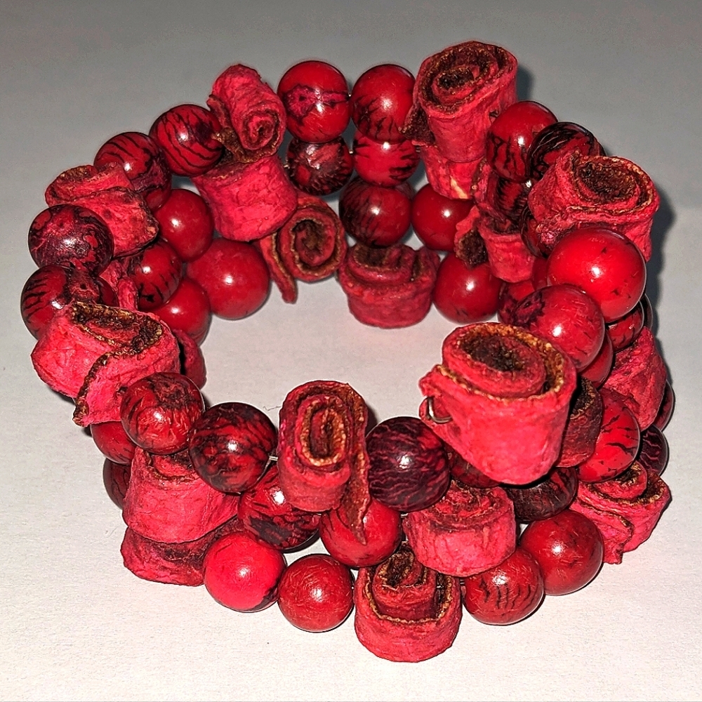 Unique Orange Peel Wrap Red Bracelet‎